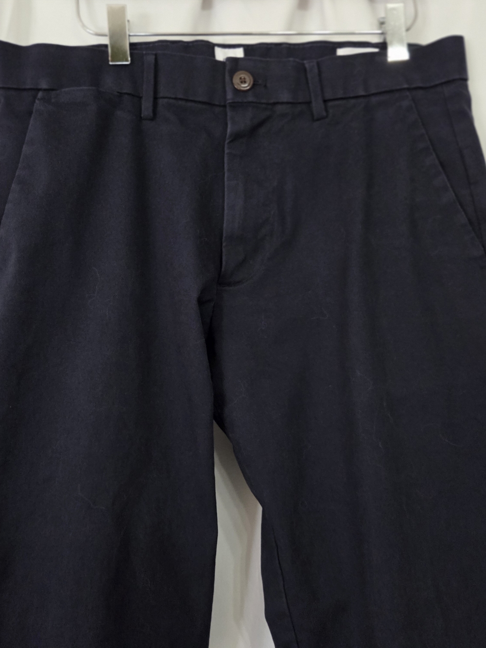 GAP Men's Dark Navy Straight  Chino Pants Fkat Front Size 32x32